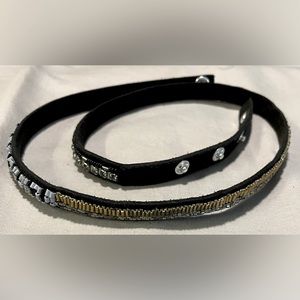 Stella and Dot wrap bracelet, black with beading and gems